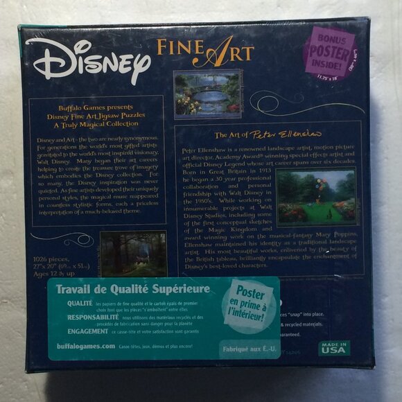 Disney Fine Art Puzzle Rescuing Piglet Winnie the Pooh Balloons 1000 Pc New - Picture 2 of 2